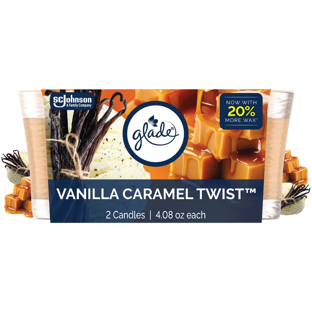 Home Fragrance Vanilla Scented Candle - Vanilla Caramel Twist Scented Soy Candle