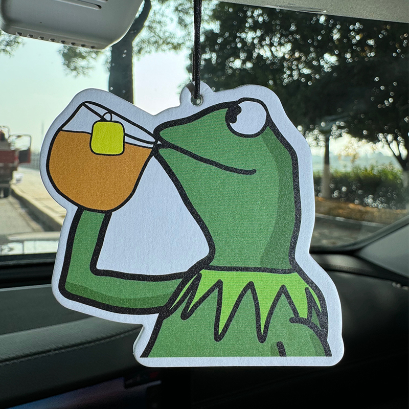 Home Fragrance Logo - Meme Frog, Afternoon Tea, Drinking Tea,
