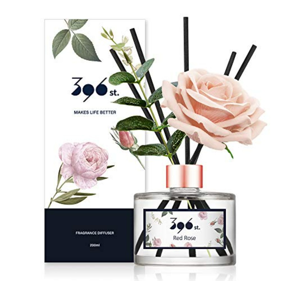 Home Fragrance Reed Diffuser - Rose Flower Reed Diffuser,,200ml 6.7oz /