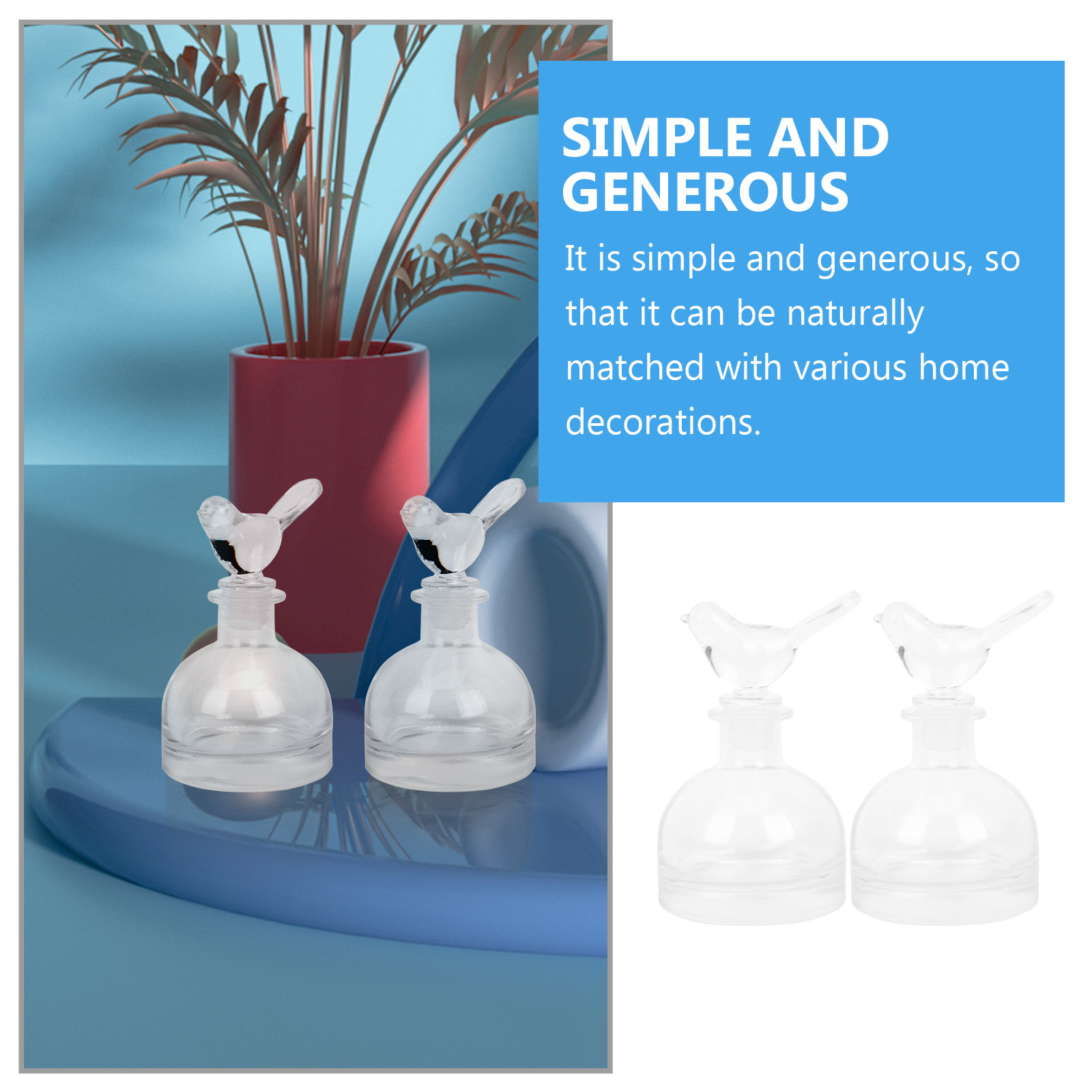 2Pcs Glass Perfume Bottles Cle - Home Fragrance Aromatherapy recensione e prezzo