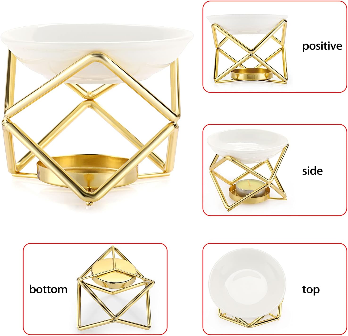 Euro Metal Oil Burner Wax Warm - Home Fragrance Aromatherapy recensione e prezzo