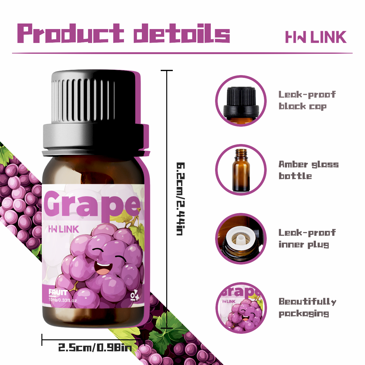Grape Essential Oil 10ml Perfu - Home Fragrance recensione e prezzo