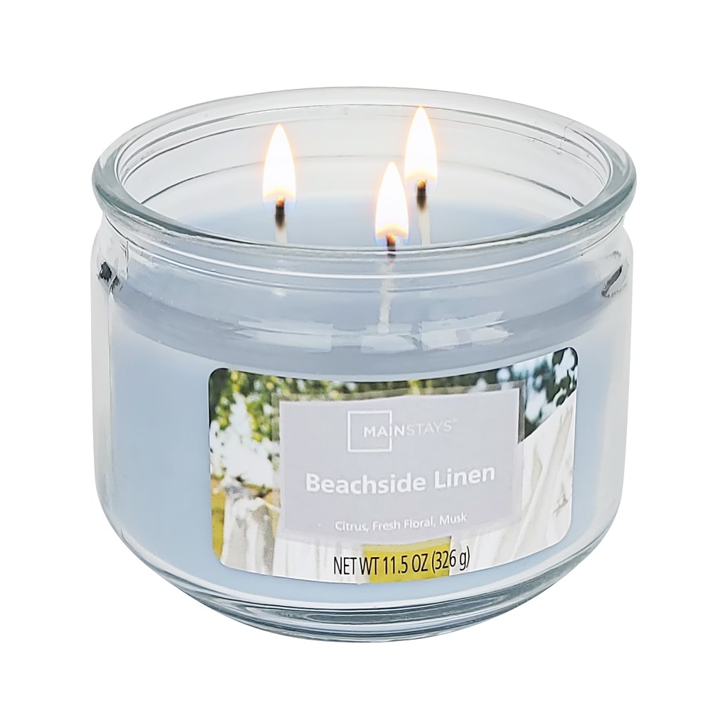 Large Blue 3-Wick Glass Jar Ca - Home Fragrance Fresh Cotton recensione e prezzo
